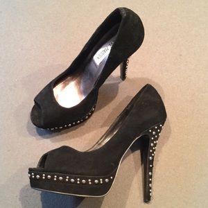 Steve Madden Studded Pumps Black Suede